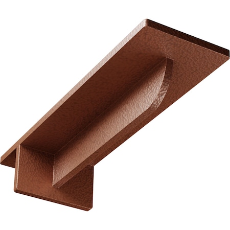 Ekena Millwork Heaton Hidden Support Steel Bracket w/ 6" Support Depth, Hammered Copper 3"W x 10"D x 2"H BKTM03X10X02HEHCO